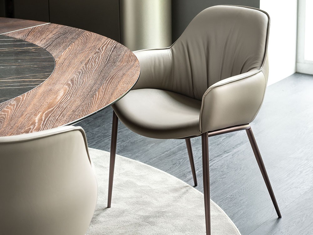 Silla Scarlett ML tapizada en ecopiel de Cattelan Italia - 3