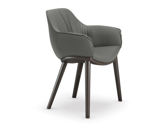 Silla Scarlett Wood tapizada de Cattelan Italia - 1