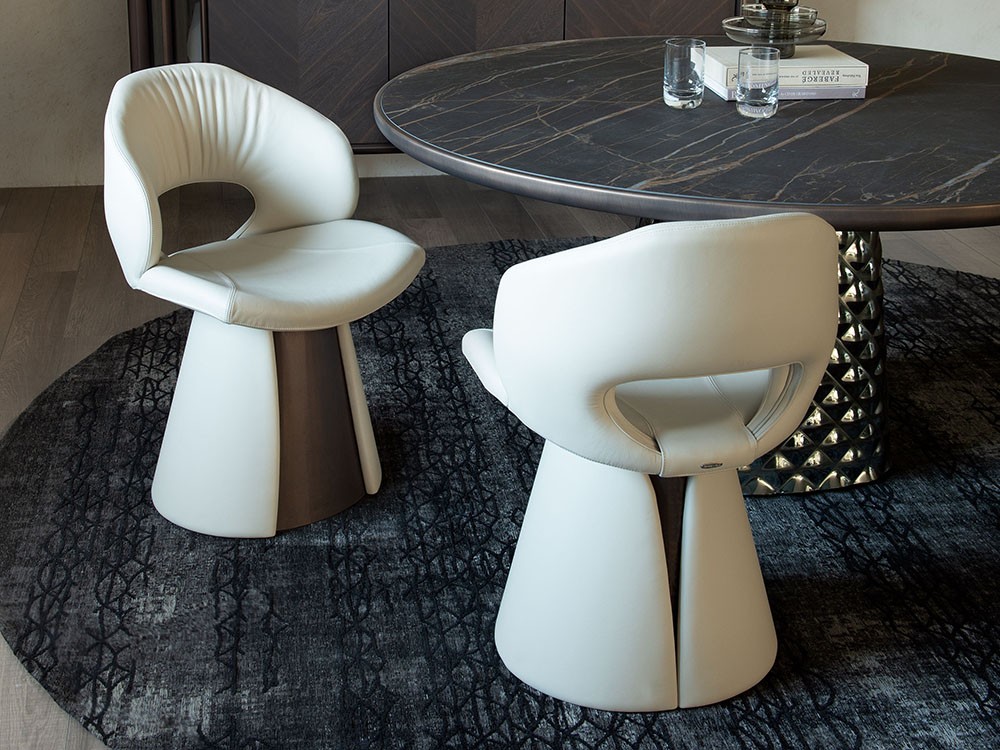 Silla Dafne tapizada en ecopiel de Cattelan Italia - 2