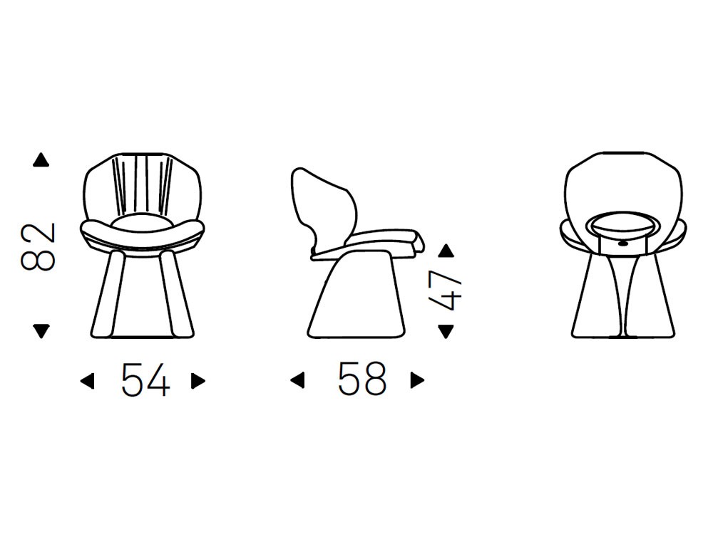 Silla Dafne tapizada en ecopiel de Cattelan Italia - 7