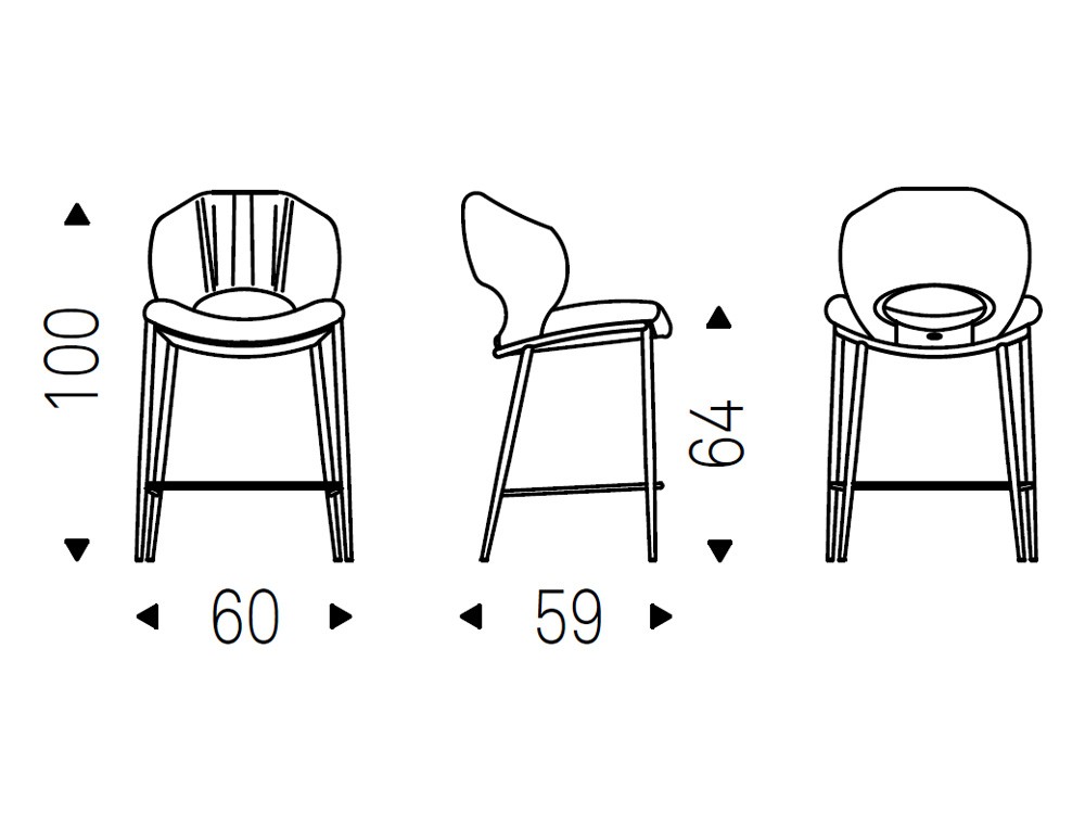 Taburete de cocina o bar Miranda Cattelan Italia - 6