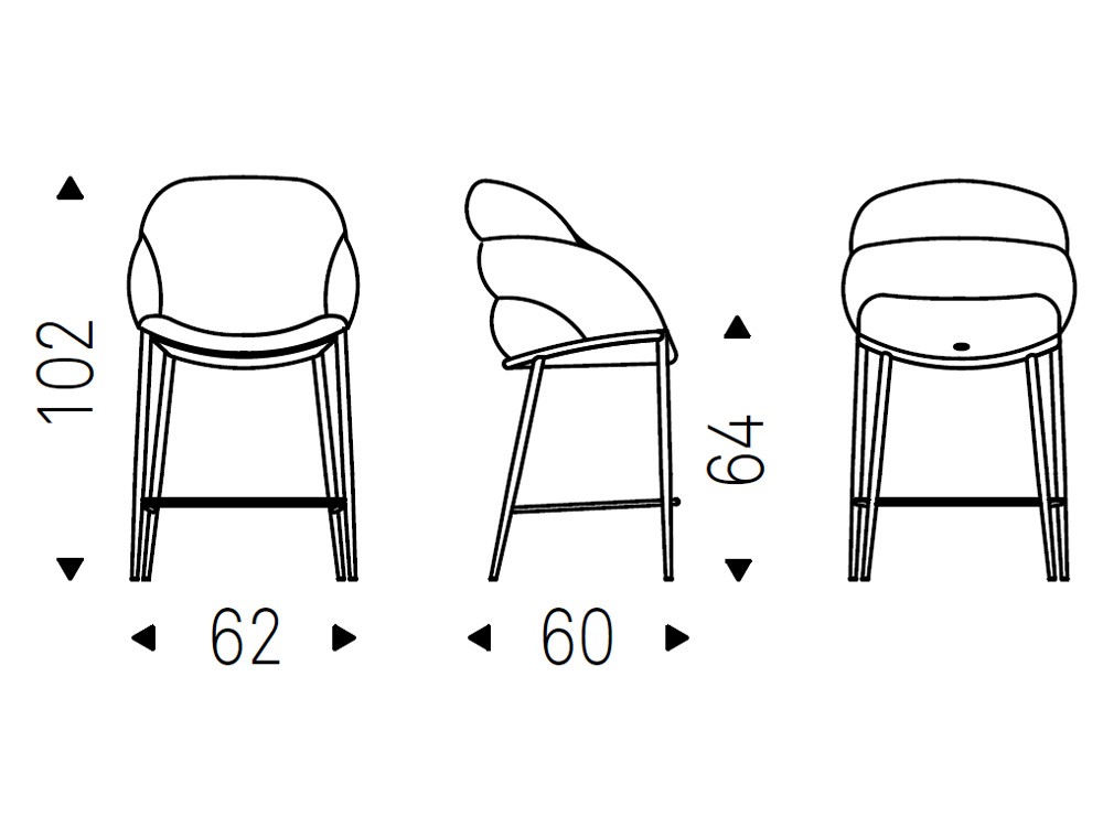 Taburete de cocina o bar Camilla de Cattelan italia - 6