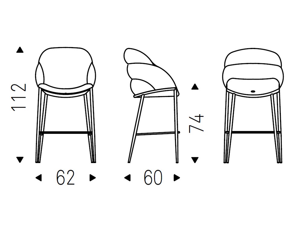 Taburete de cocina o bar Camilla de Cattelan italia - 7