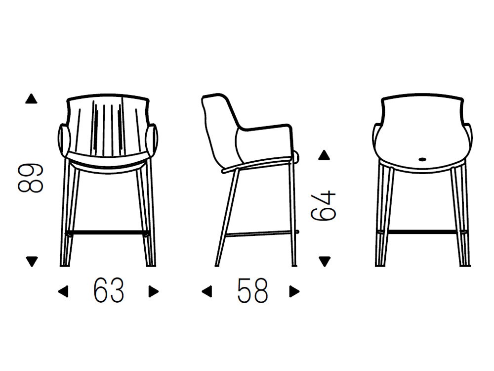 Taburete de cocina o bar Rhonda de Cattelan Italian - 4