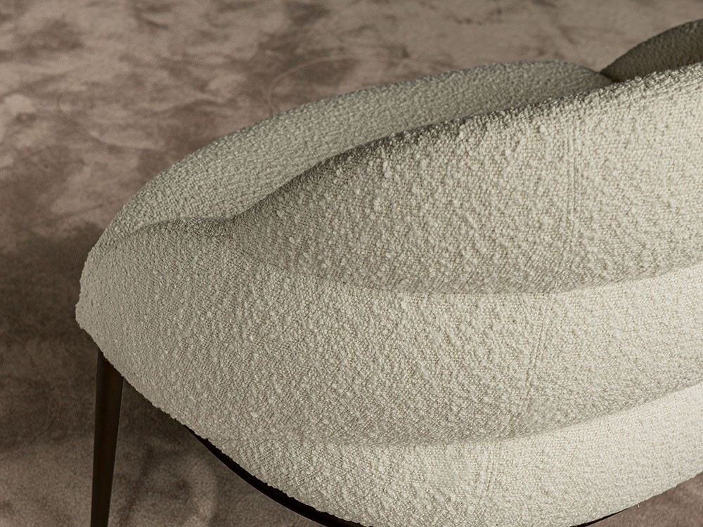 Sillón Camilla Lounge tapizado en tejido Bouclé de Cattelan Italia - 4