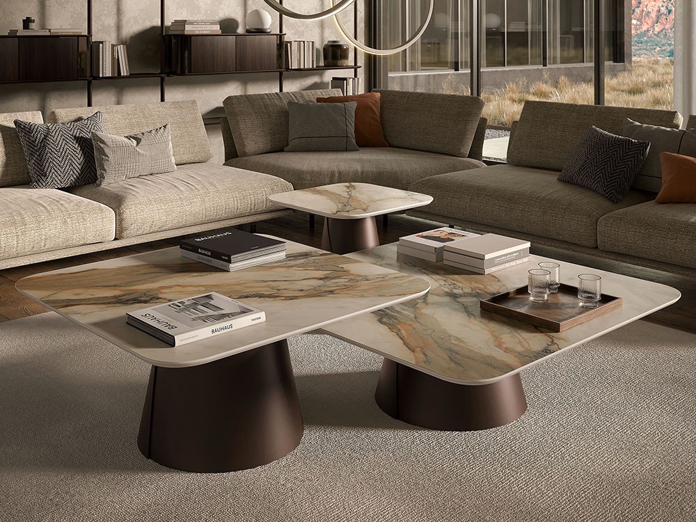 Mesa de centro Albert Keramik Square de Cattelan Italia - 1