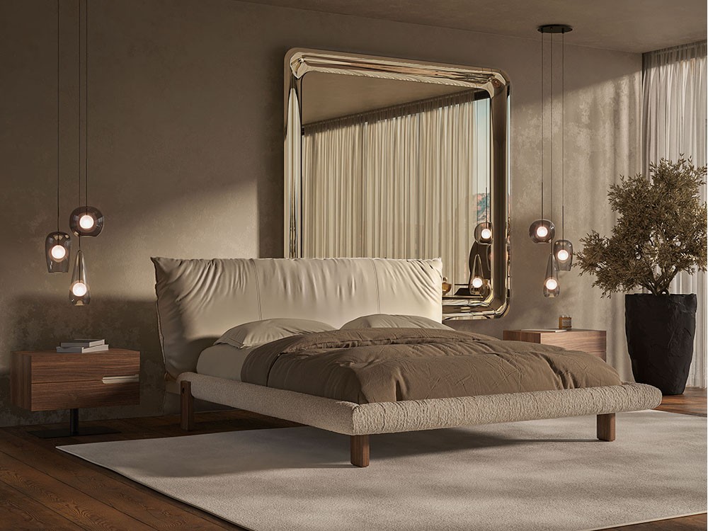 Cama Pascal tapizada de Cattelan Italia - 1
