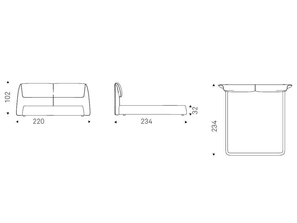 Cama tapizada Simon de Cattelan Italia - 3