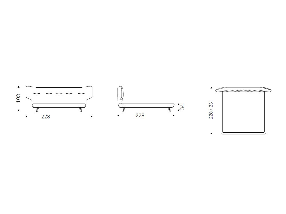 Cama tapizada bouclé Thomas de Cattelan Italia- 3