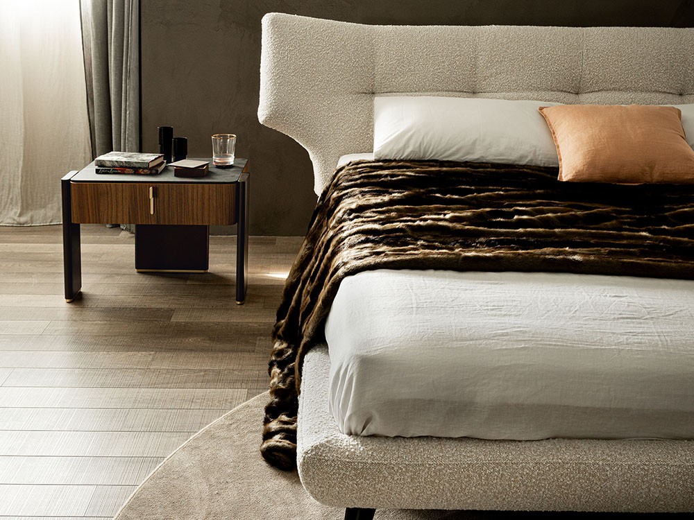 Cama tapizada bouclé Thomas de Cattelan Italia- 2