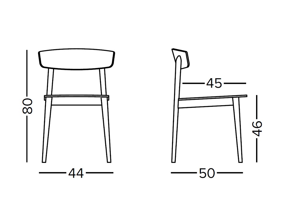 Silla Cala de madera de madera de haya Doos - 5