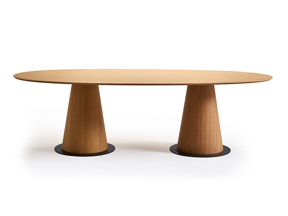 Mesa ovalada Radar chapa roble de Doos - 2