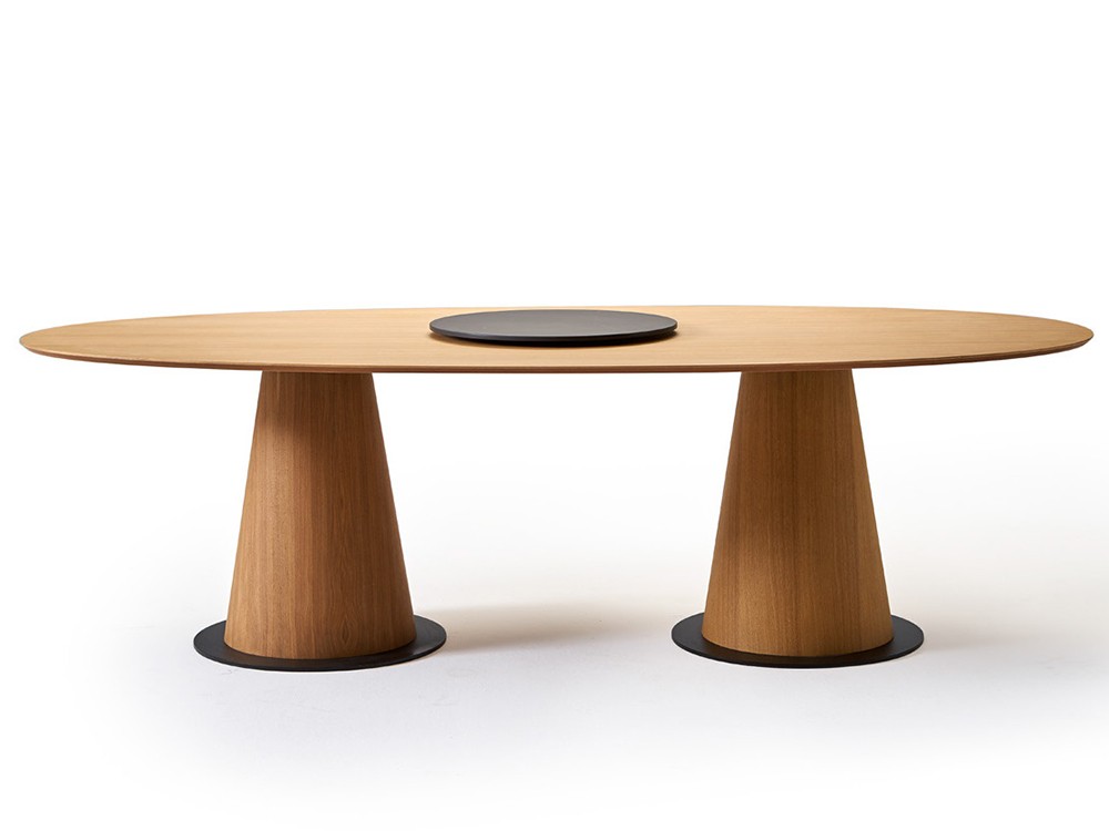 Mesa ovalada Radar chapa roble de Doos - 6