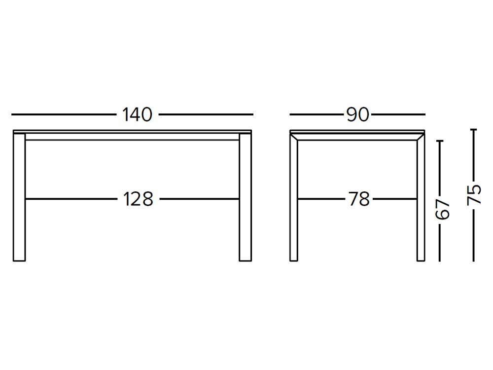 Mesa Goltay de chapa de roble Doos - 6
