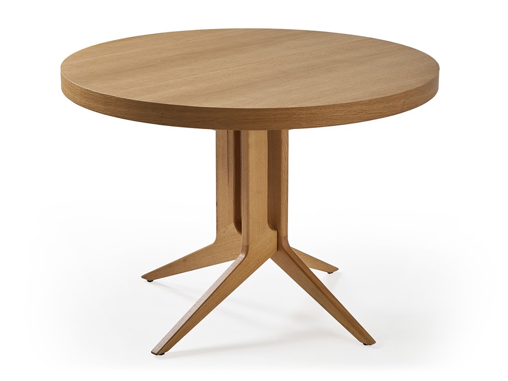 Mesa redonda Londres de chapa natural de roble Doos - 2