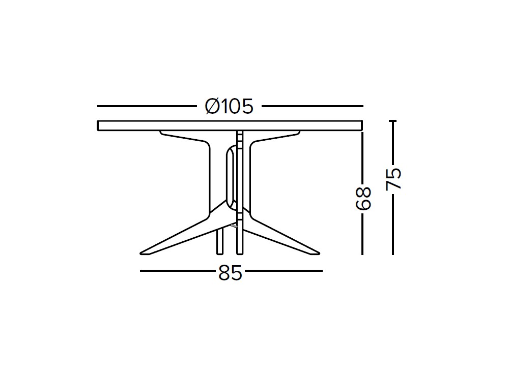 Mesa redonda Londres de chapa natural de roble Doos - 4