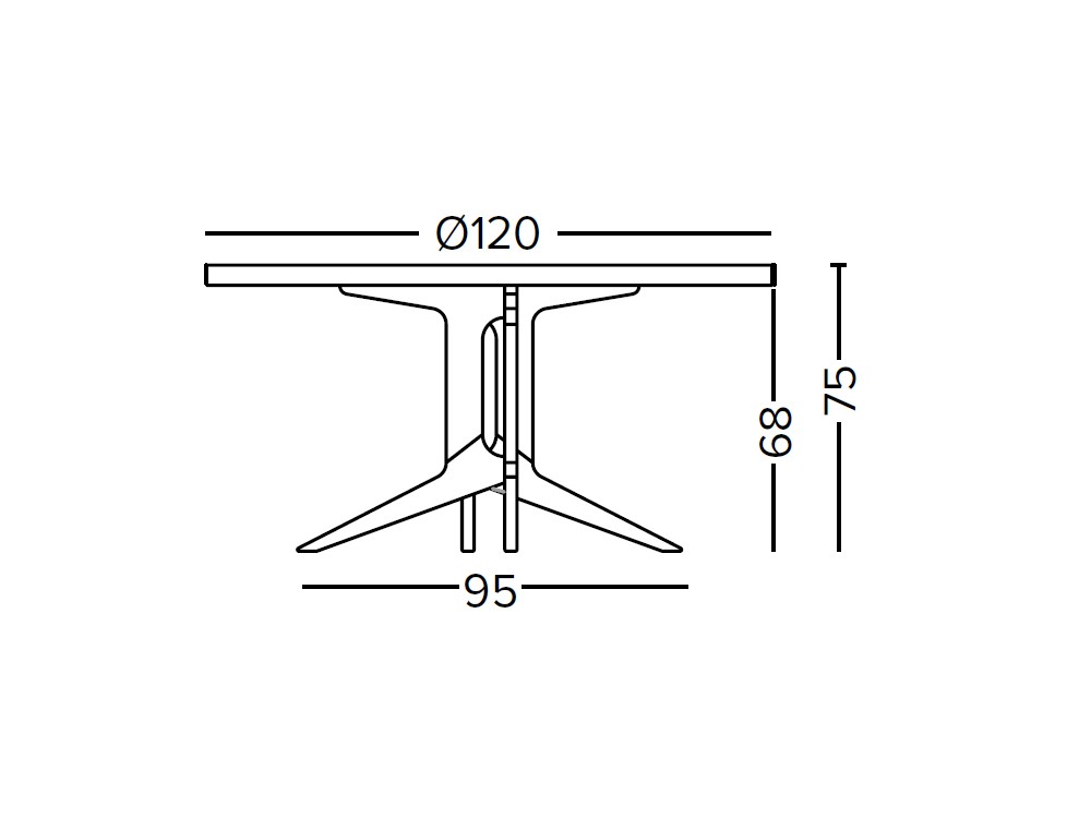 Mesa redonda Londres de chapa natural de roble Doos - 5