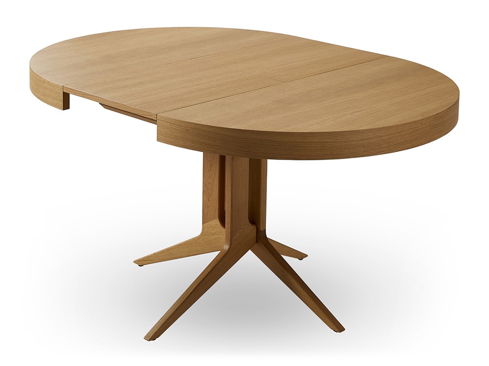 Mesa redonda Londres de chapa natural de roble Doos - 6