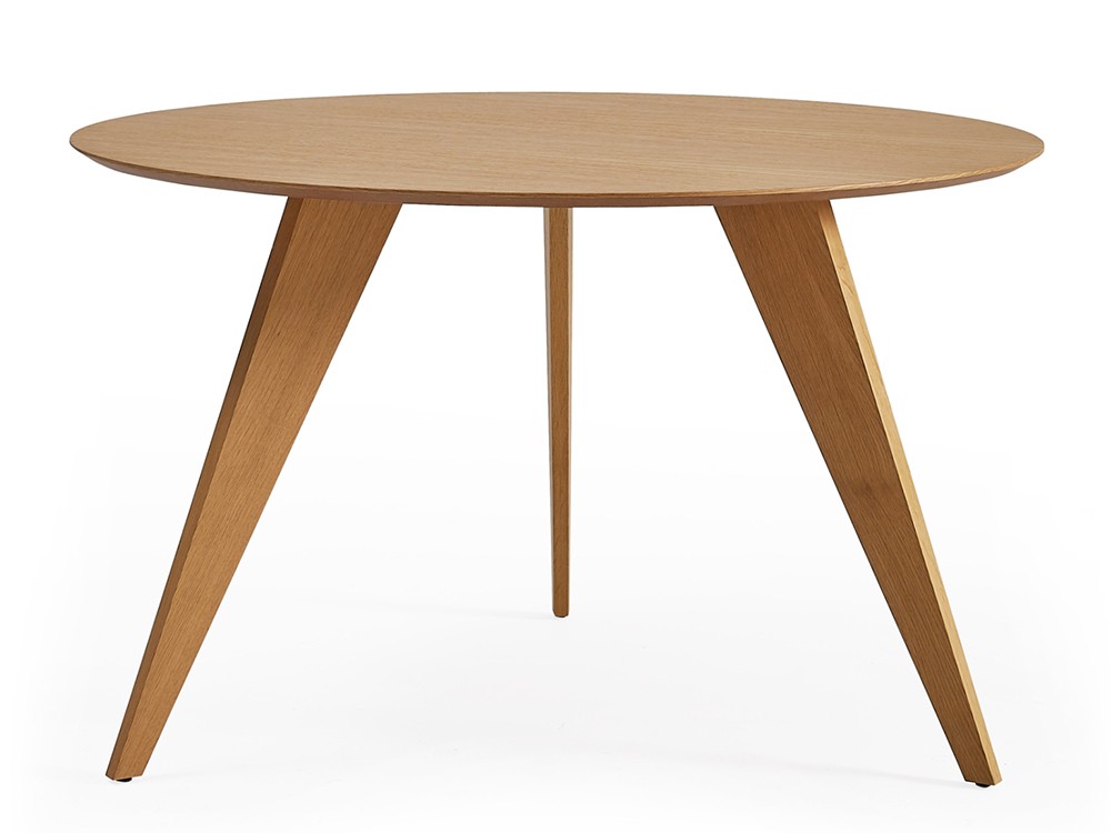 Mesa redonda Grace en chapa natural de roble Doos - 3