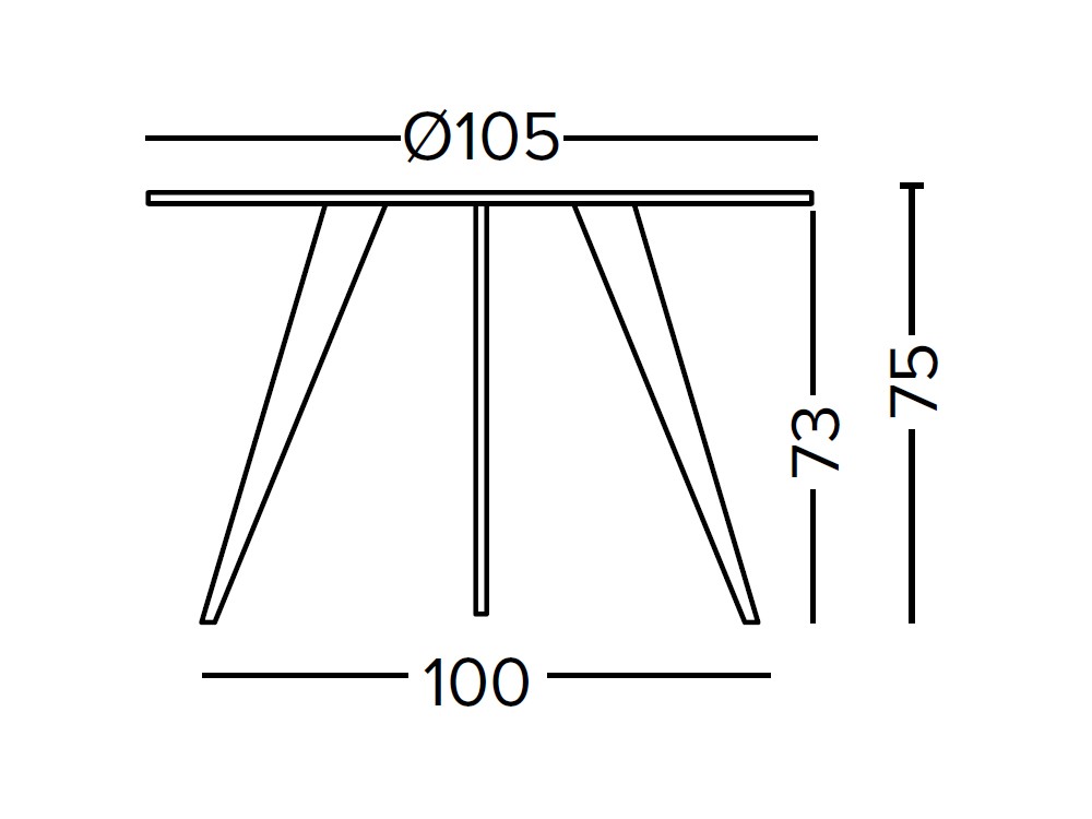 Mesa redonda Grace en chapa natural de roble Doos - 5