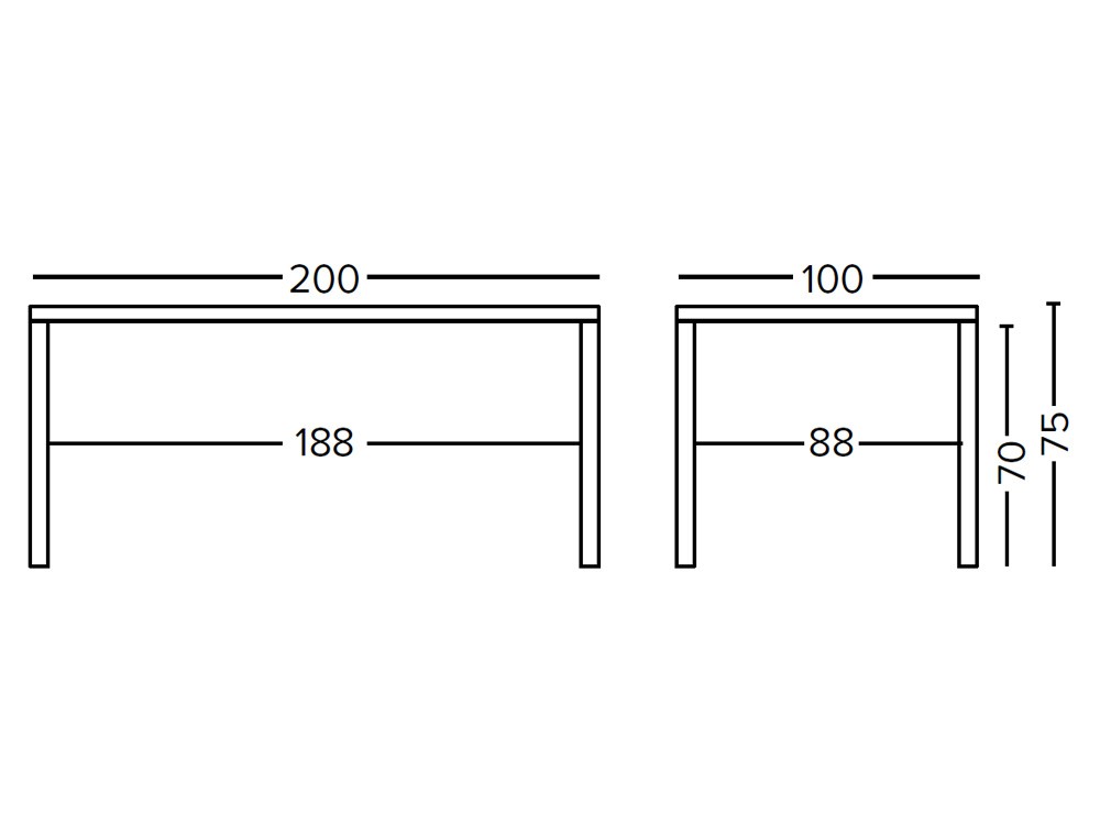 Mesa fija de comedor Ópera en chapa de roble de Doos - 6