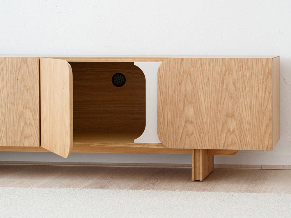 Mueble TV Curva roble de VP Interiorismo - 3