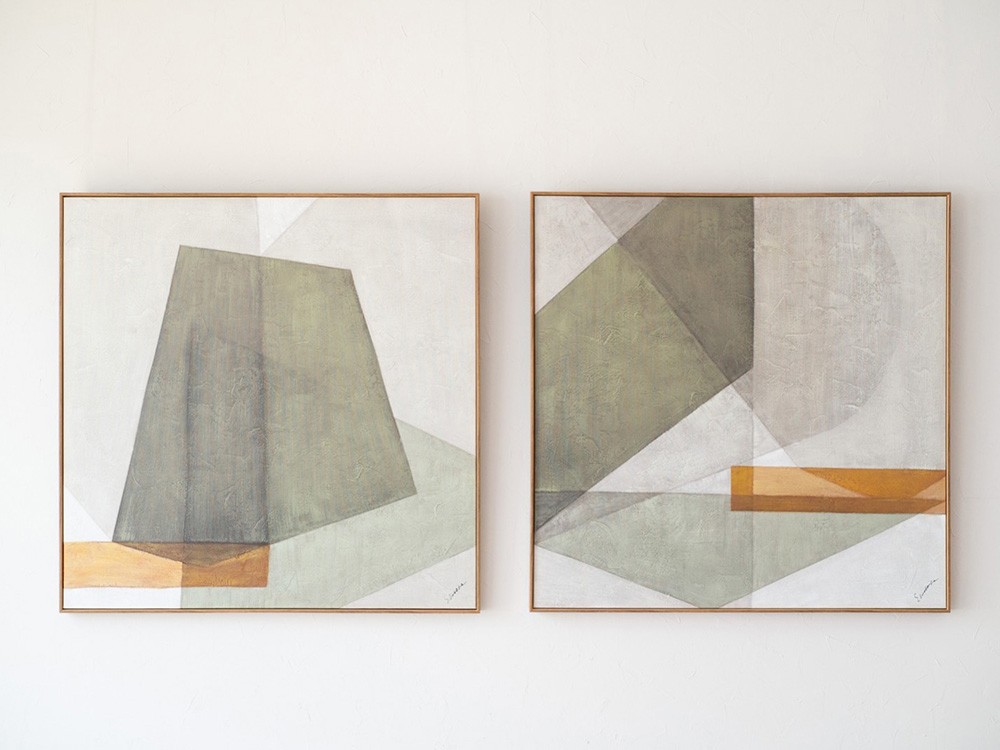 Cuadro abstracto Sombras en verde N1 de VP Interiorismo - 5