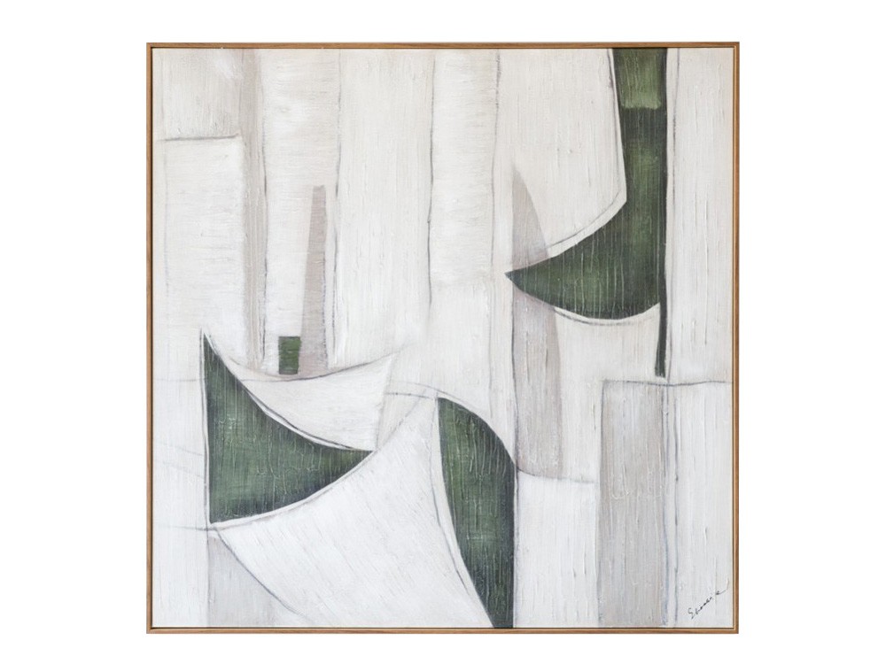 Cuadro Abstracción en verde y gris N1 de VP Interiorismo - 1