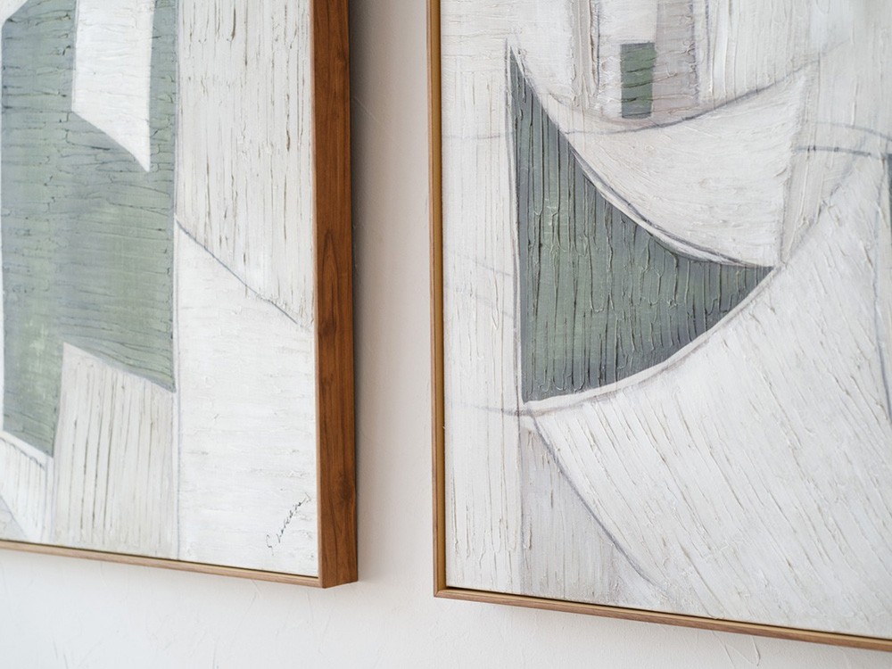 Cuadro Abstracción en verde y gris N1 de VP Interiorismo - 6