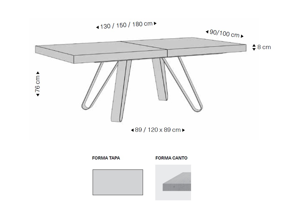 Mesa extensible Endor de Rodri Diseño - 3