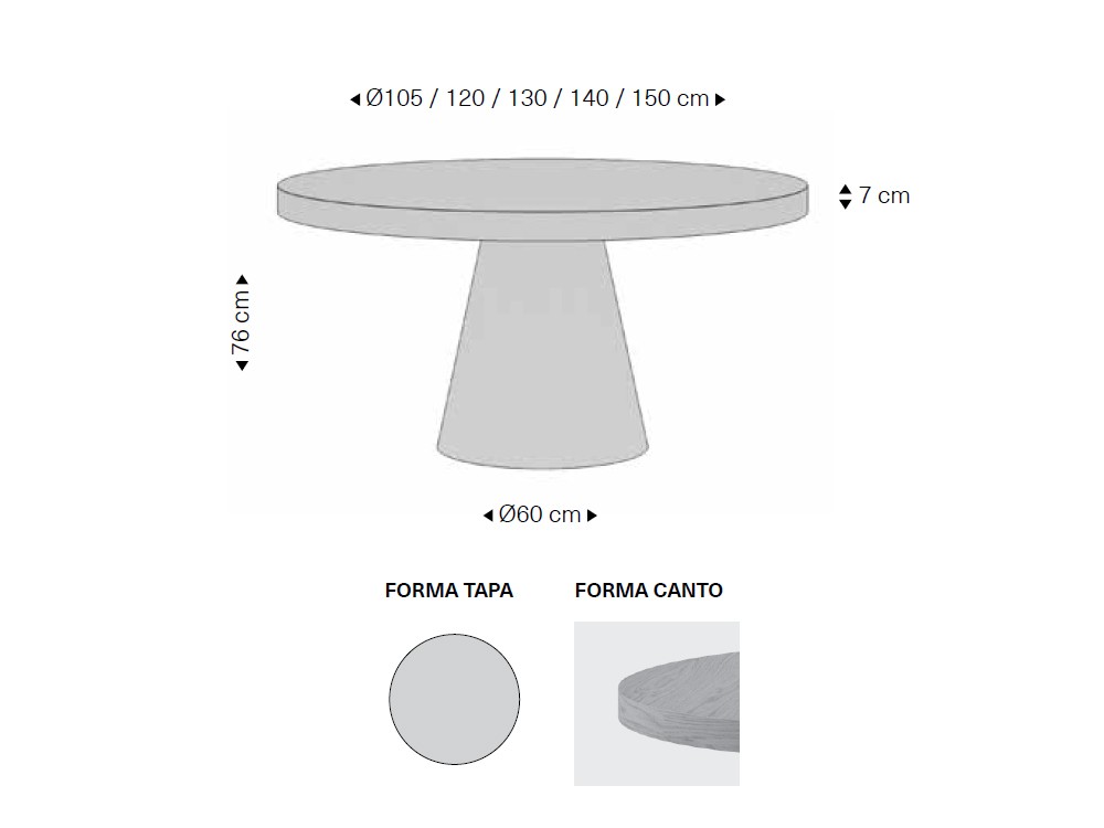 Mesa redonda McFly de Rodri Diseño - 3