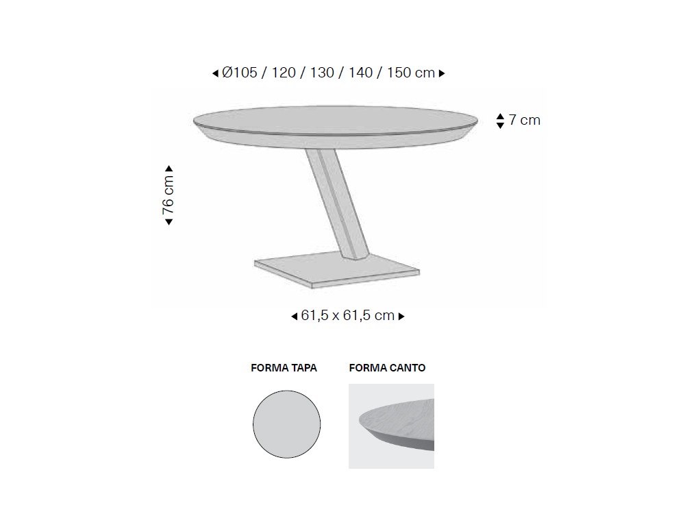 Mesa redonda Erico de Rodri Diseño - 3