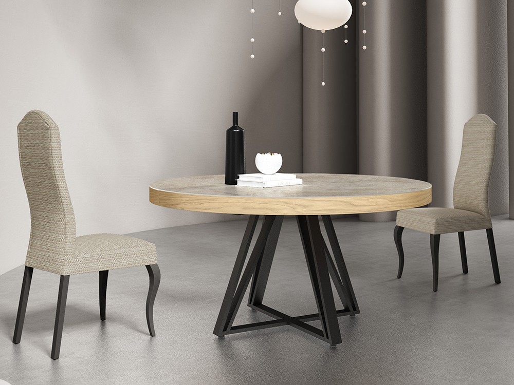 Mesa redonda extensible Rail de Rodri Diseño - 1