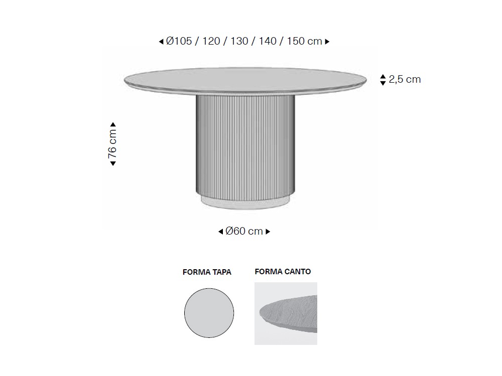 Mesa redonda Pombo de Rodri Diseño - 4