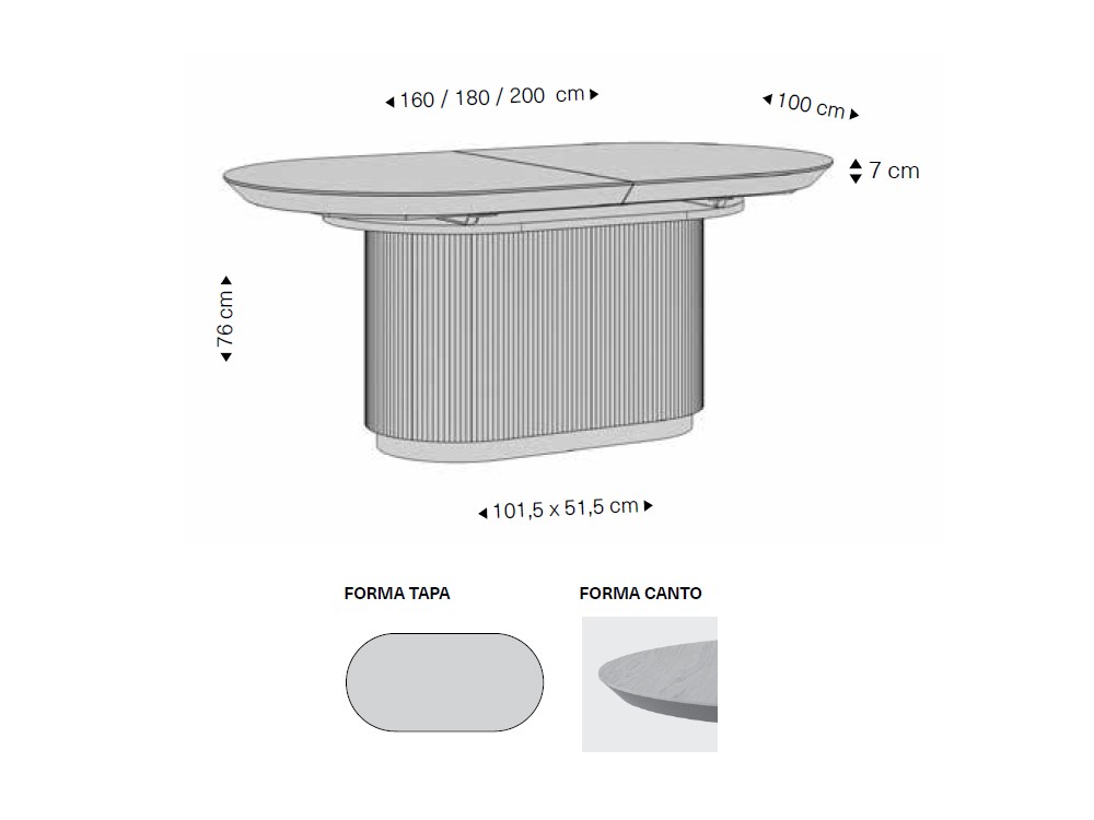 Mesa extensible Delorian Porcelánico de Rodri Diseño - 3