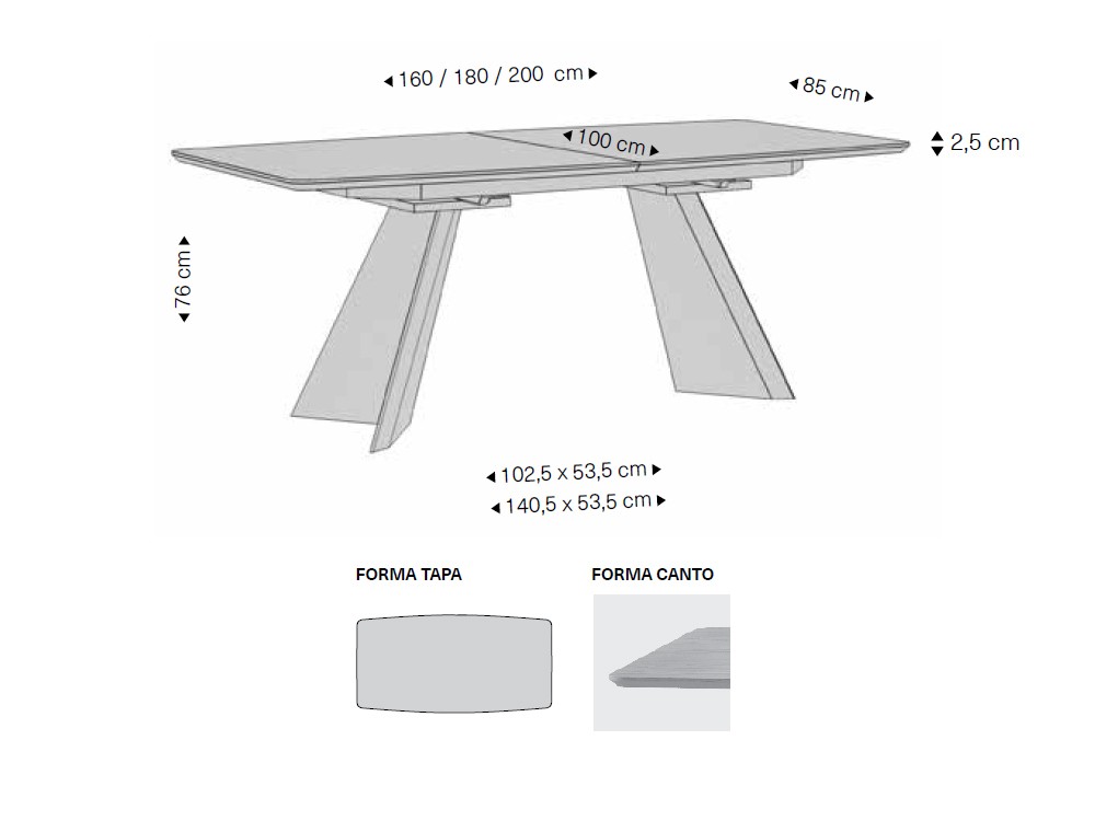 Mesa extensible Lee de Rodri Diseño - 3
