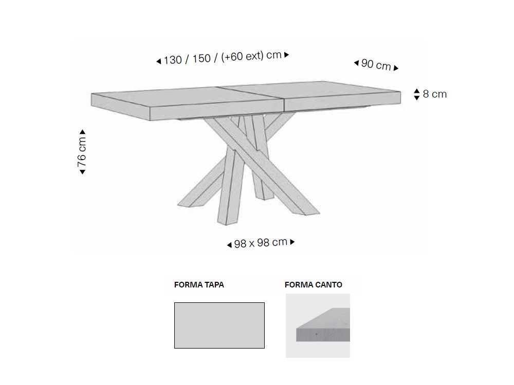 Mesa extensible Touch de Rodri Diseño - 5