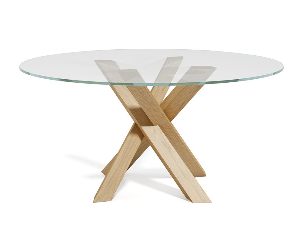 Mesa redonda de comedor Ural cristal de Rodri Diseño - 2