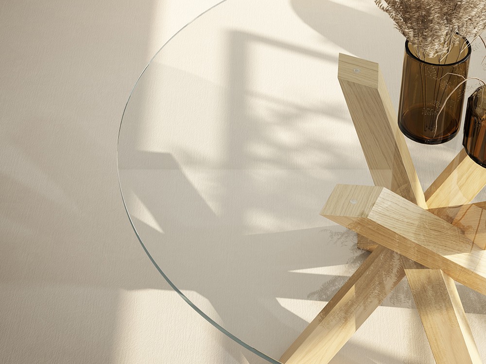 Mesa redonda de comedor Ural cristal de Rodri Diseño - 3