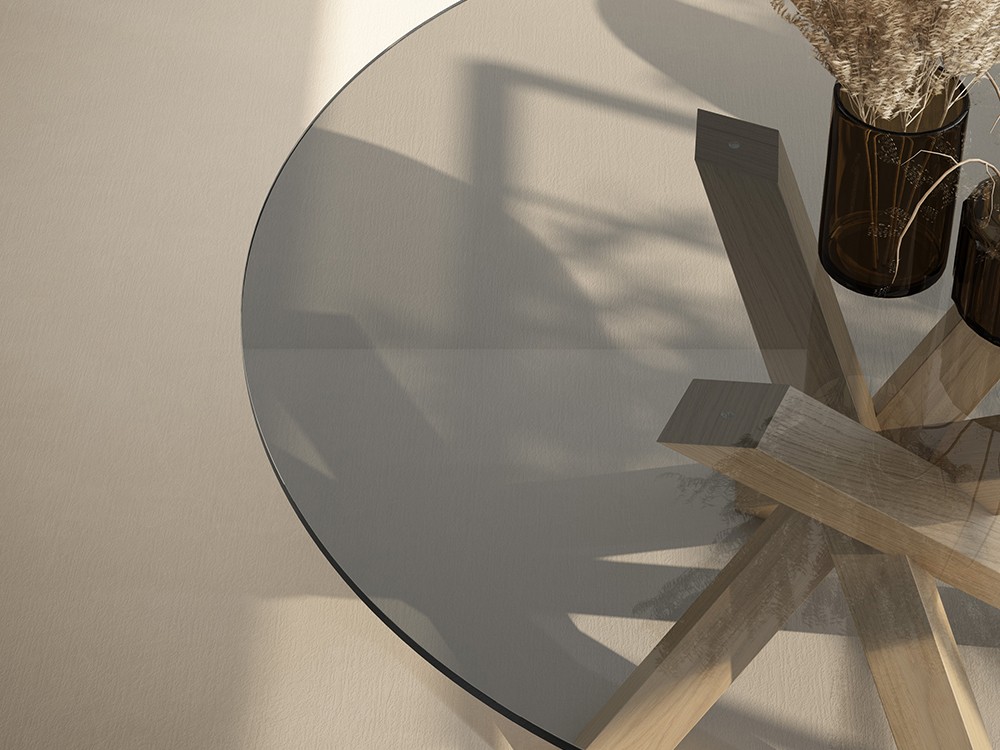 Mesa redonda de comedor Ural cristal de Rodri Diseño - 4