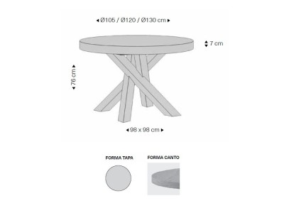 Mesa redonda Zero de Rodri Diseño - 3