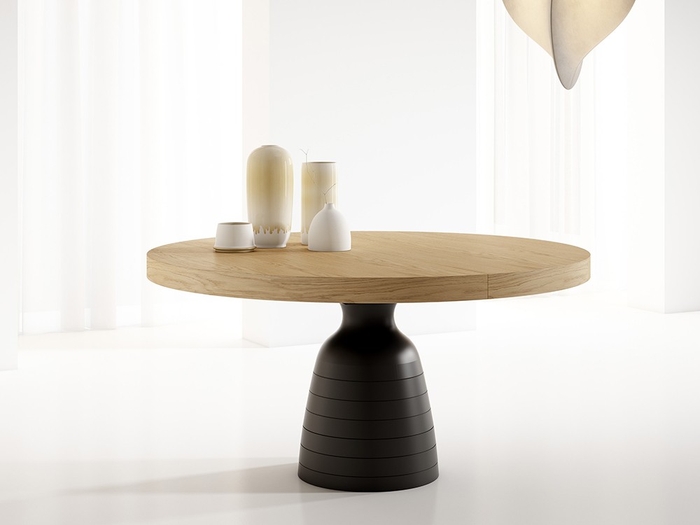 Mesa redonda extensible Hassen de Rodri Diseño - 1