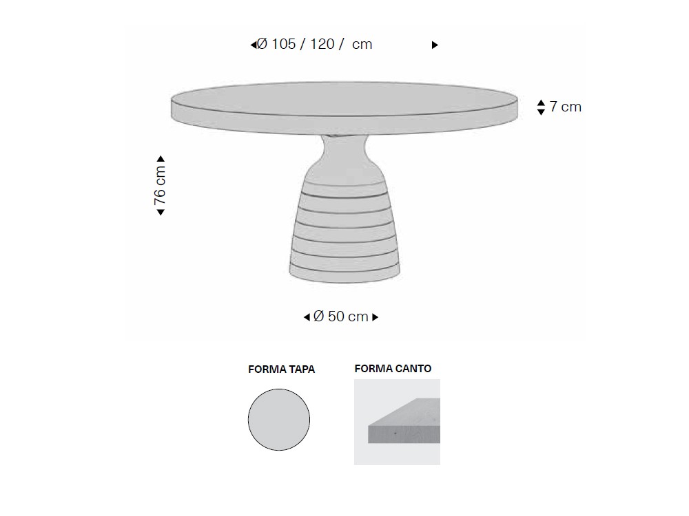 Mesa redonda extensible Hassen de Rodri Diseño - 3