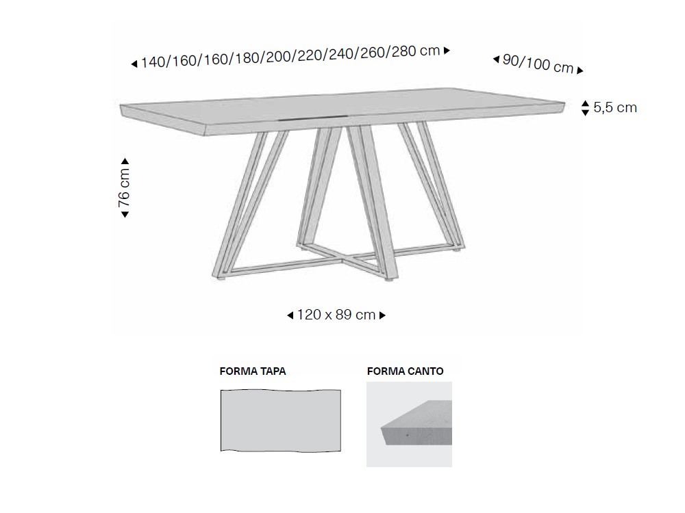 Mesa fija de comedor dunas de Rodri Diseño - 4