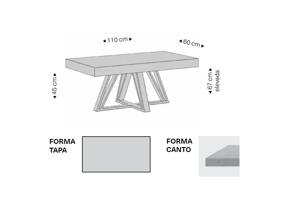 Mesa de centro elevable Van de Rodri Diseño - 3