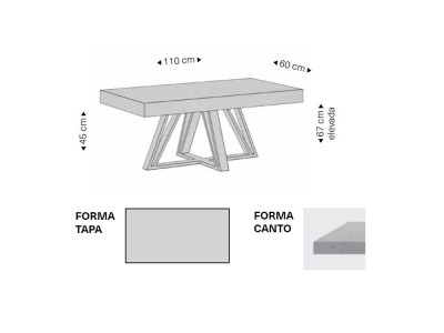 Mesa de centro elevable Van de Rodri Diseño - 3