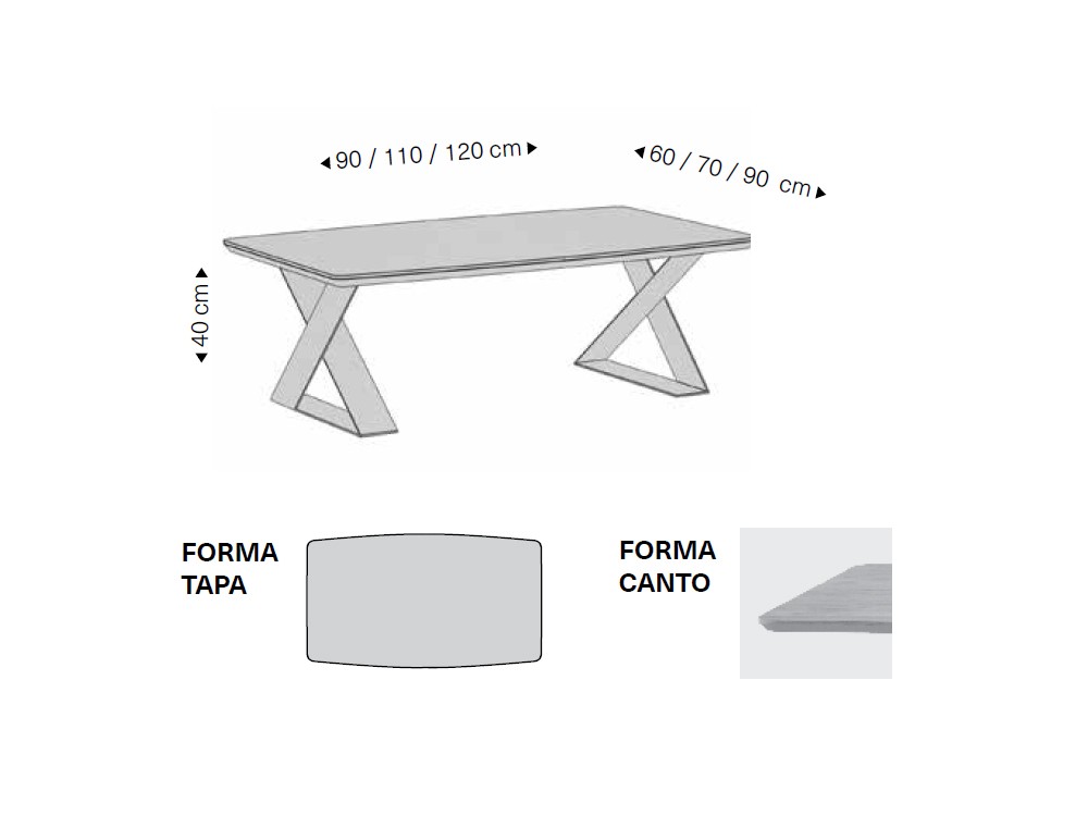 Mesa de centro Dewey de chapa natural Rodri Diseño - 3