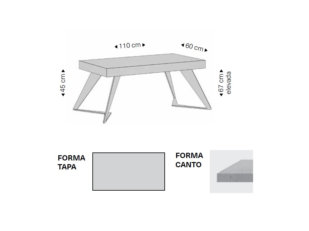 Mesa de centro elevable Mustang de Rodri Diseño - 3