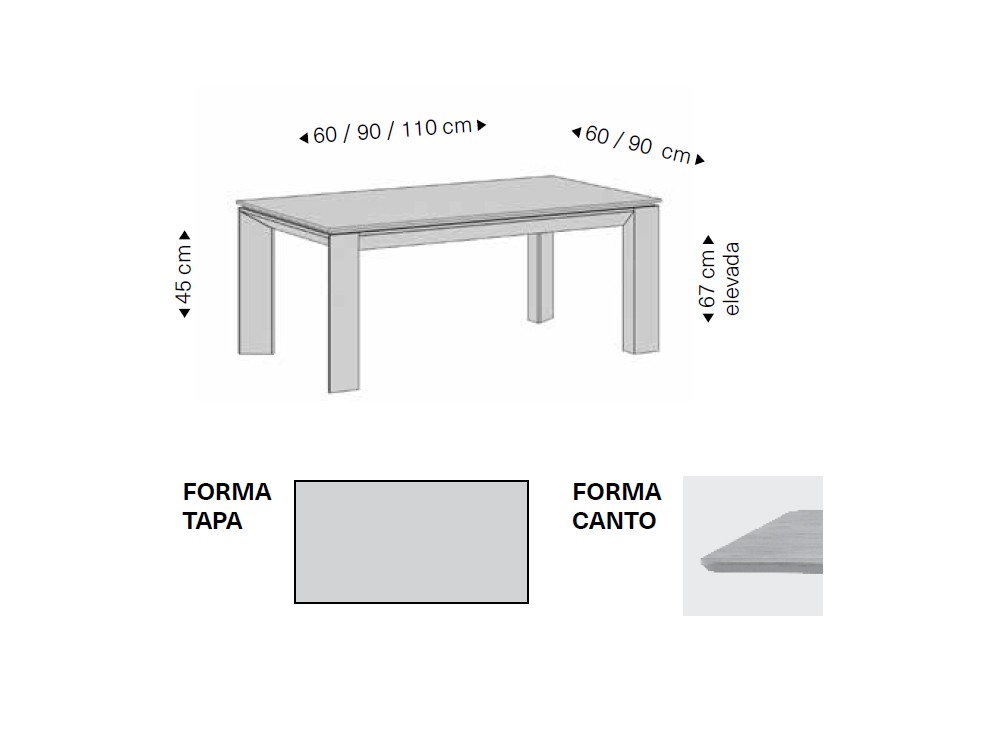 Mesa de centro elevable Zerek de Rodri Diseño - 4