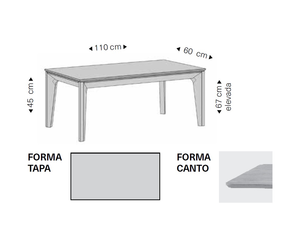 Mesa de centro elevable Royal de Rodri Diseño - 3